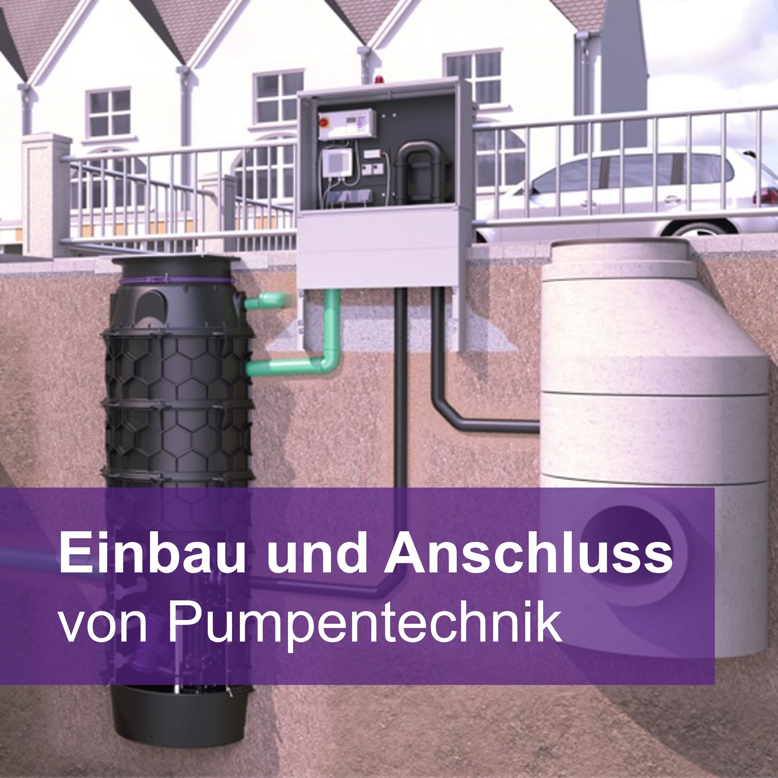 Öffnen Einbau und Anschluss von Pumpentechnik