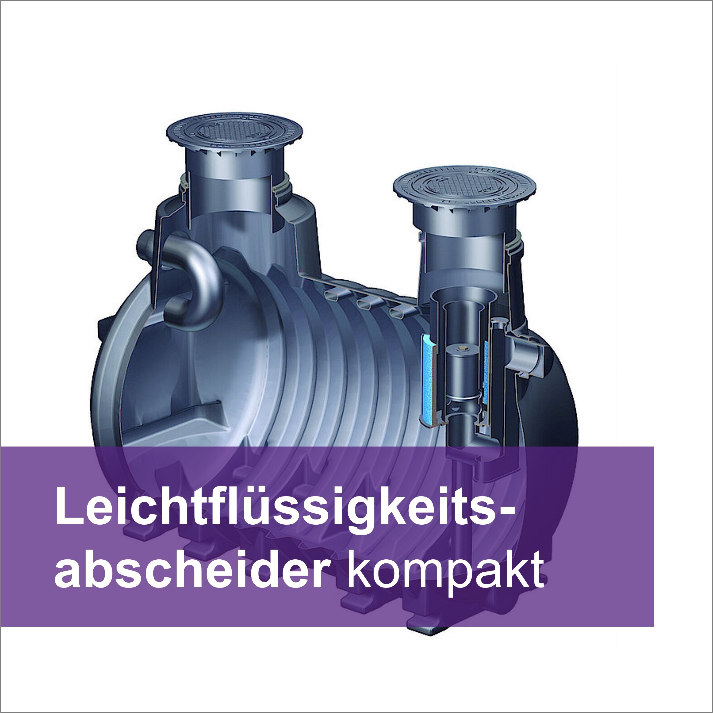 Öffnen Leichtflüssigkeitsabscheider kompakt