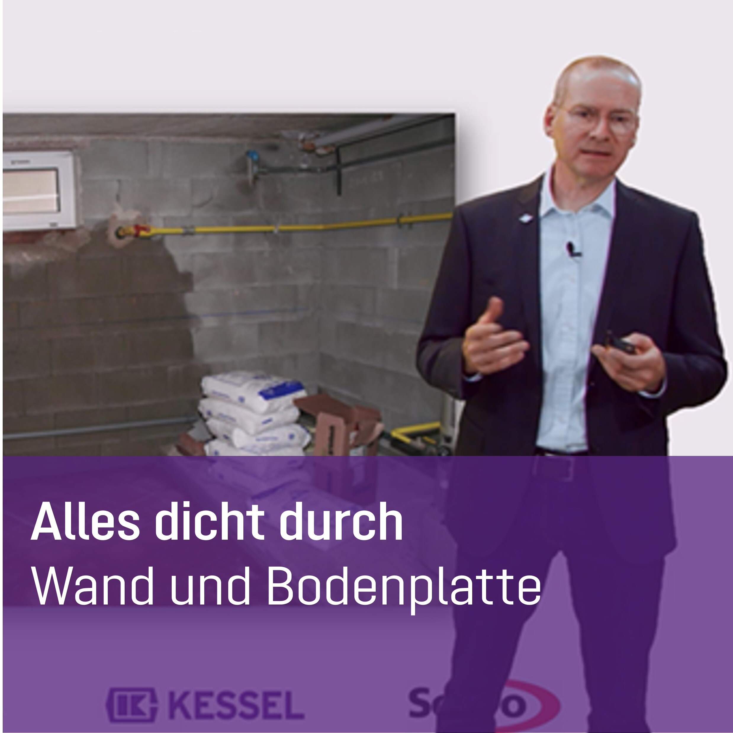 Öffnen Alles dicht durch Wand und Bodenplatte